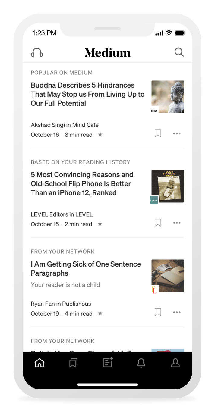 The existing app experience relied heavily on algorithmically-ranked stories in a feed